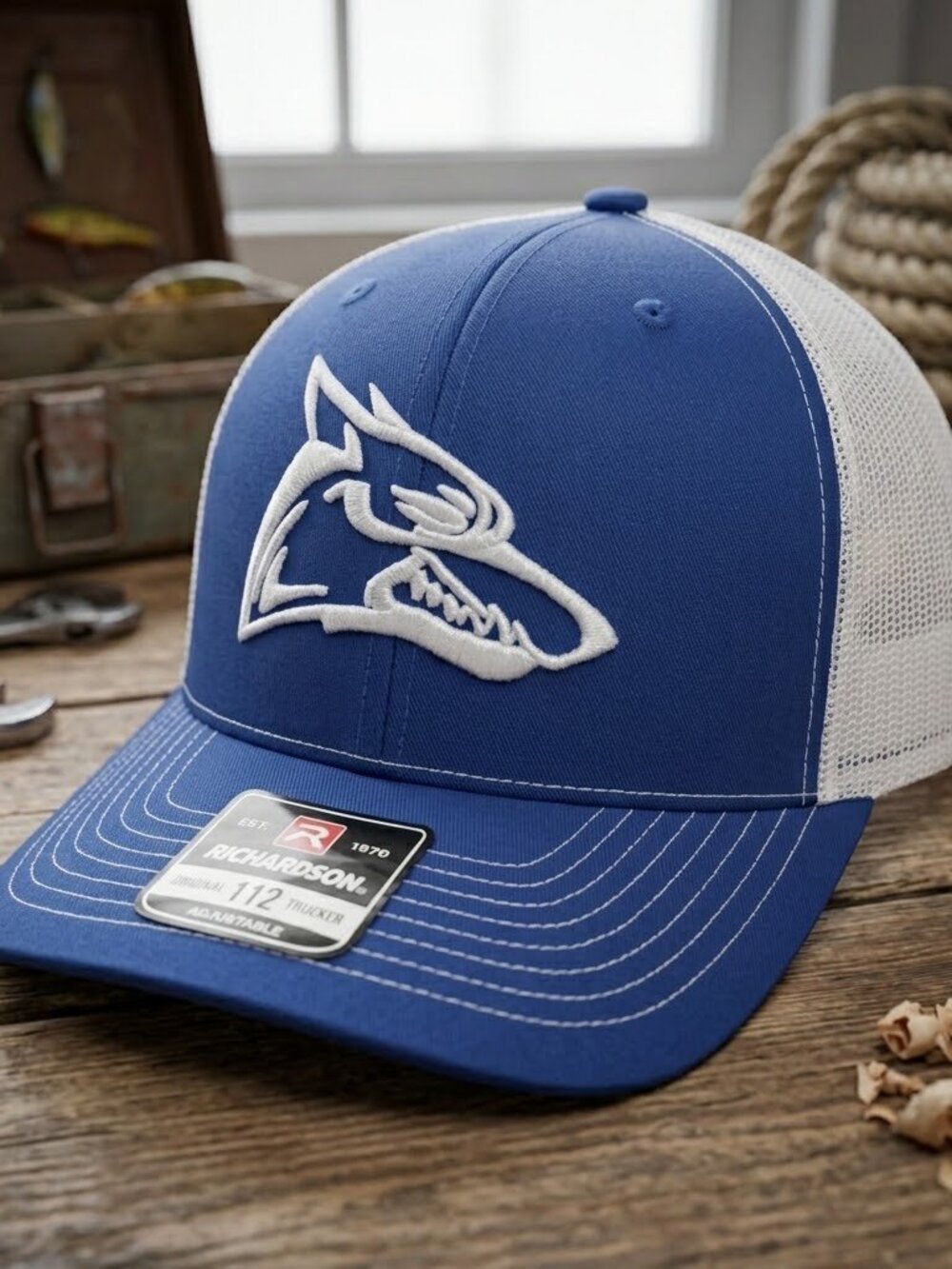 Ford Coyote 5.0 V8 Engine Embroidered Blue White Richardson 112 Hat New Mustang